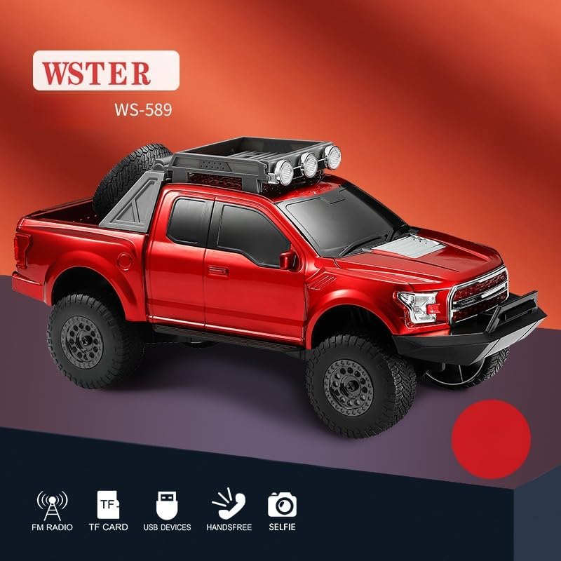 SUV Rugged Pickup Truck Bluetooth Replica Speaker – Portable Audio with TWS, LED Party Lights & HD Stereo | Unique Surprise Gift for Music & Truck Lovers