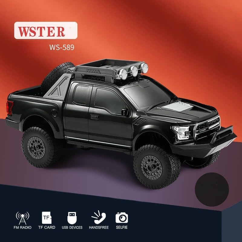 SUV Rugged Pickup Truck Bluetooth Replica Speaker – Portable Audio with TWS, LED Party Lights & HD Stereo | Unique Surprise Gift for Music & Truck Lovers