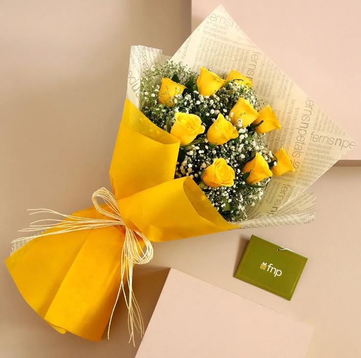 Bright Yellow Artificial Rose Bouquet – Fresh Flowers for Friendship, Cheer & Special Occasions